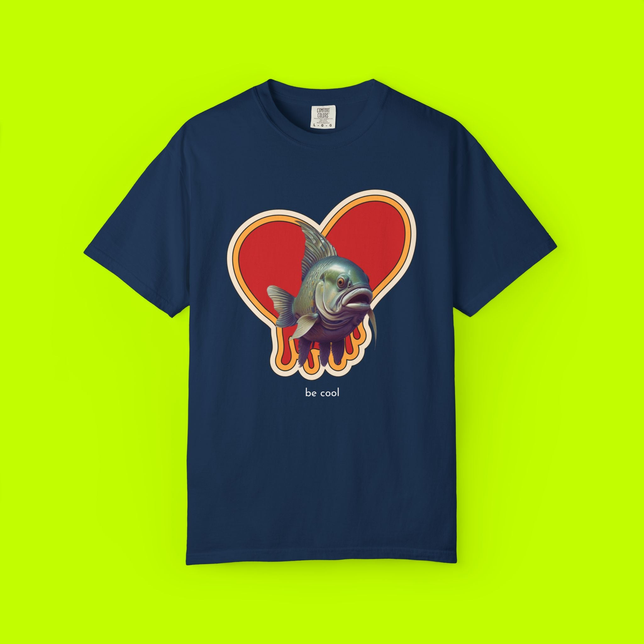 Fish In Love Vintage Style T-shirt