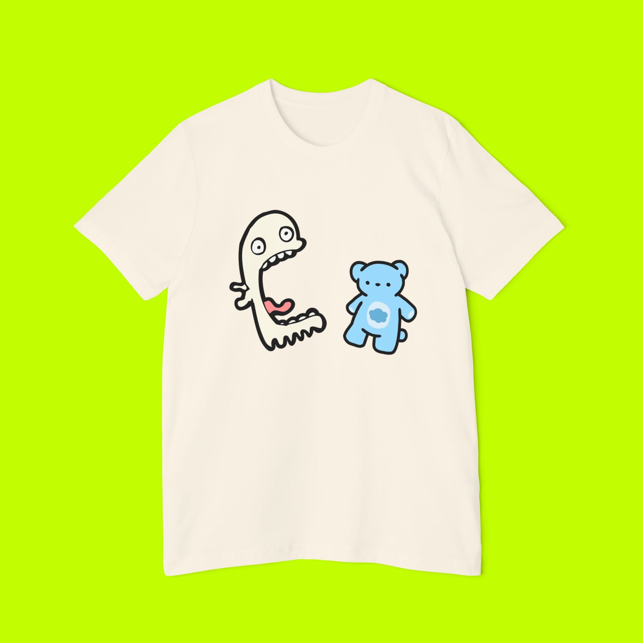Soft, Vintage Style,  Monster T-shirt, Halloween Graphic Tee, USA-Made, Unisex Short-Sleeve, Jersey T-Shirt