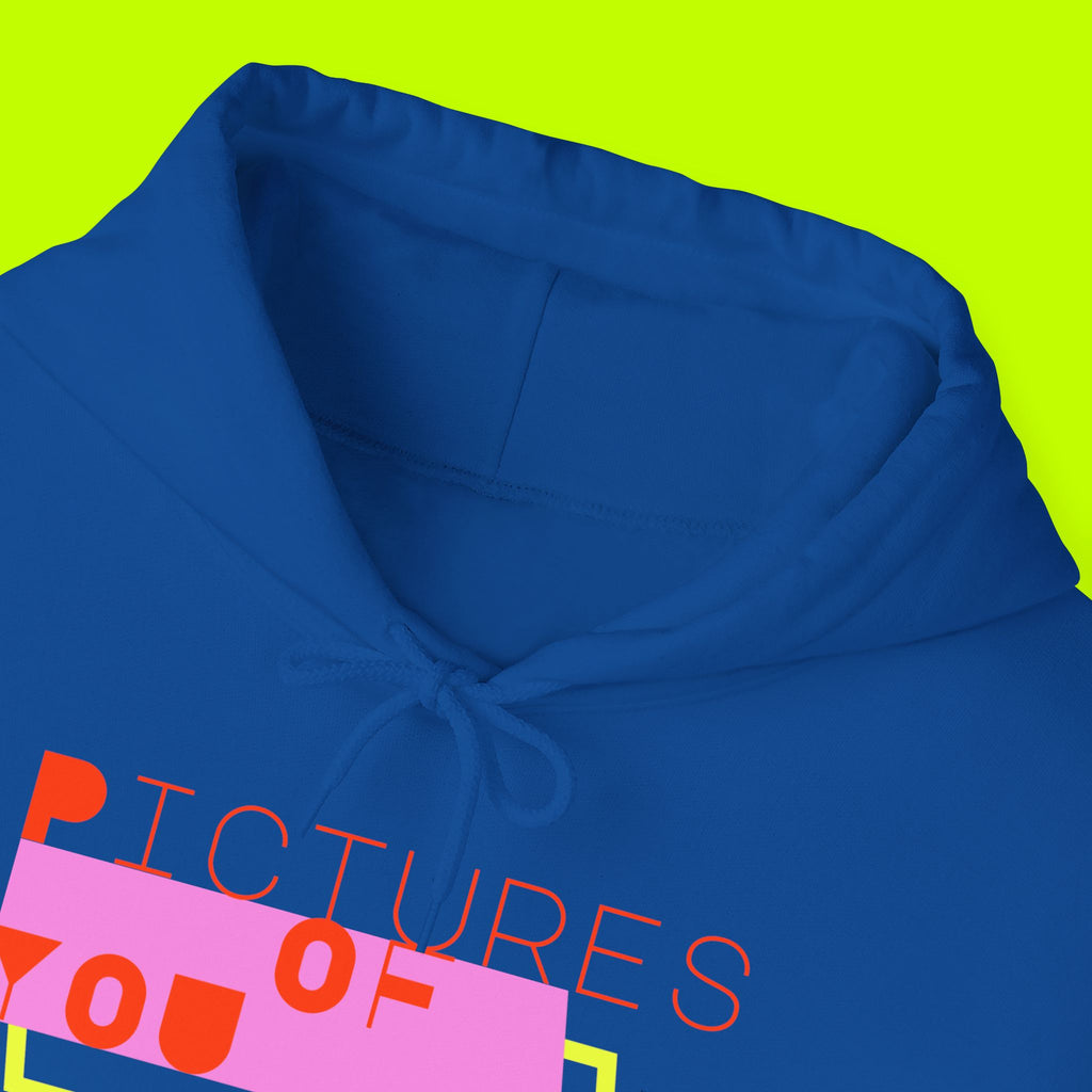 Hoodie — 'Pictures of You' Retro Graphic Hooded Sweatshirt (The Cure Sleeve)