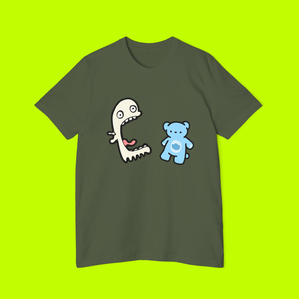 Soft, Vintage Style,  Monster T-shirt, Halloween Graphic Tee, USA-Made, Unisex Short-Sleeve, Jersey T-Shirt