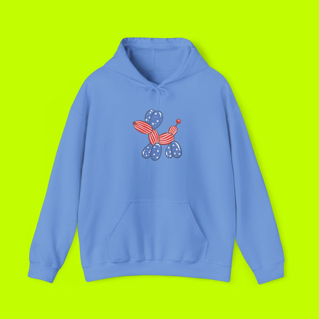 4th of JULY, Balloon Animal Hoodie - Fun Art Sweatshirt, Unisex Gift, Ideal for Birthdays, Pet Lovers, Casual Wear, Art Enthusiasts
