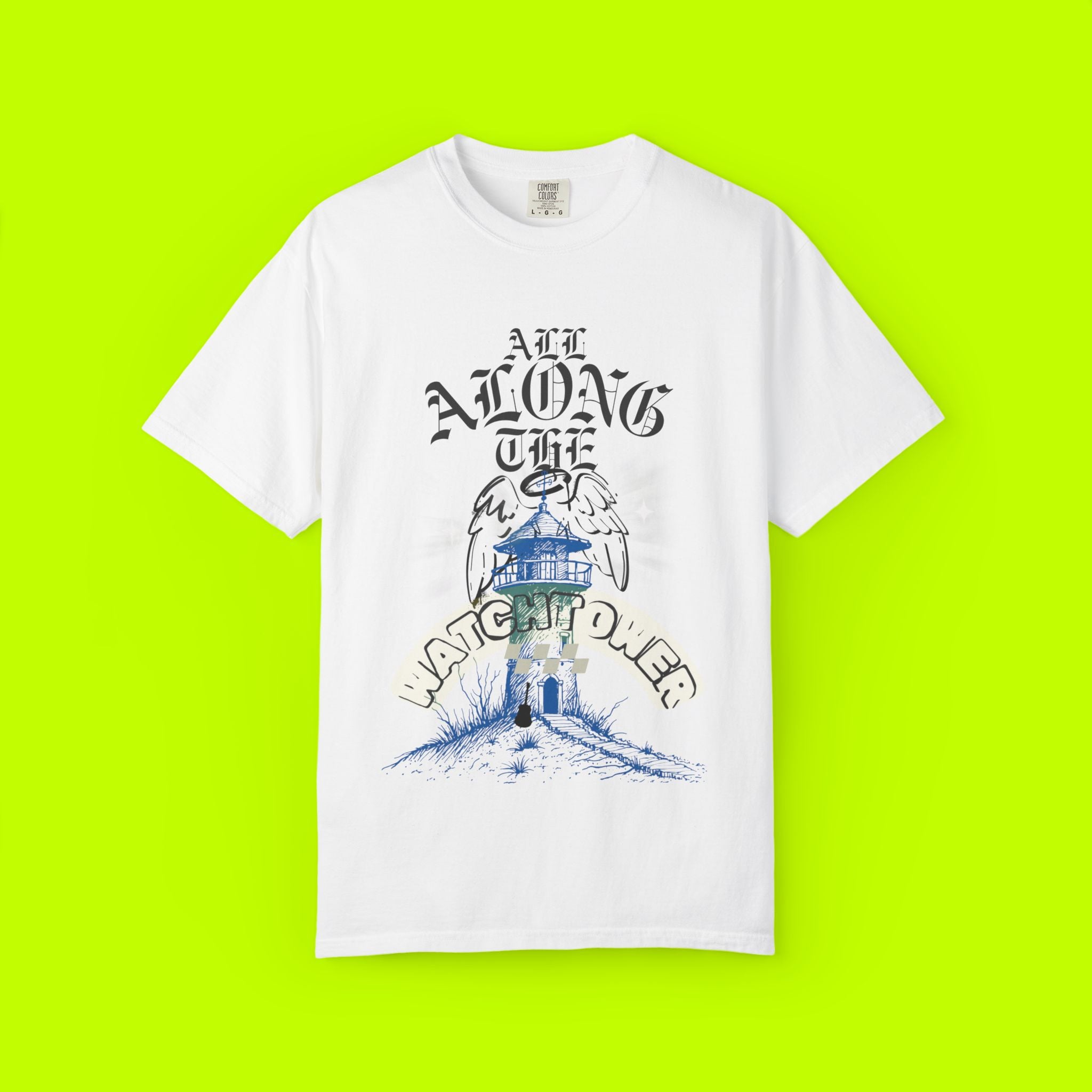 All Along the Watchtower, Graphic Tee - Vintage Vibe, Casual Wear, Gift for Beach Lovers, Summer Style, Travel Shirt, Nautical Decor