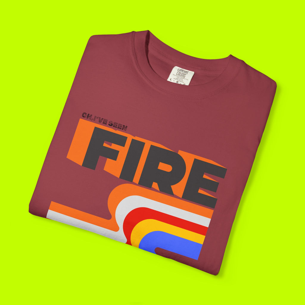 Vintage Style Band Tee, Fire and Rain