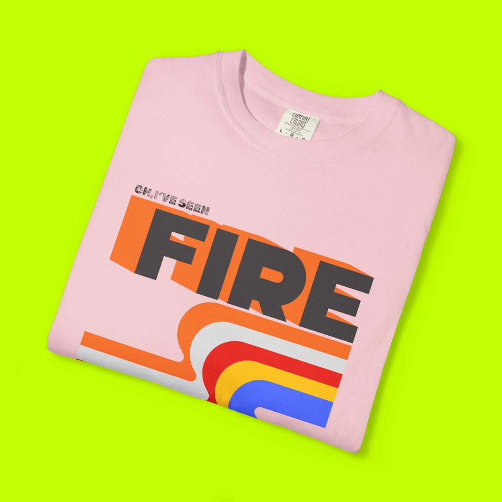 Vintage Style Band Tee, Fire and Rain