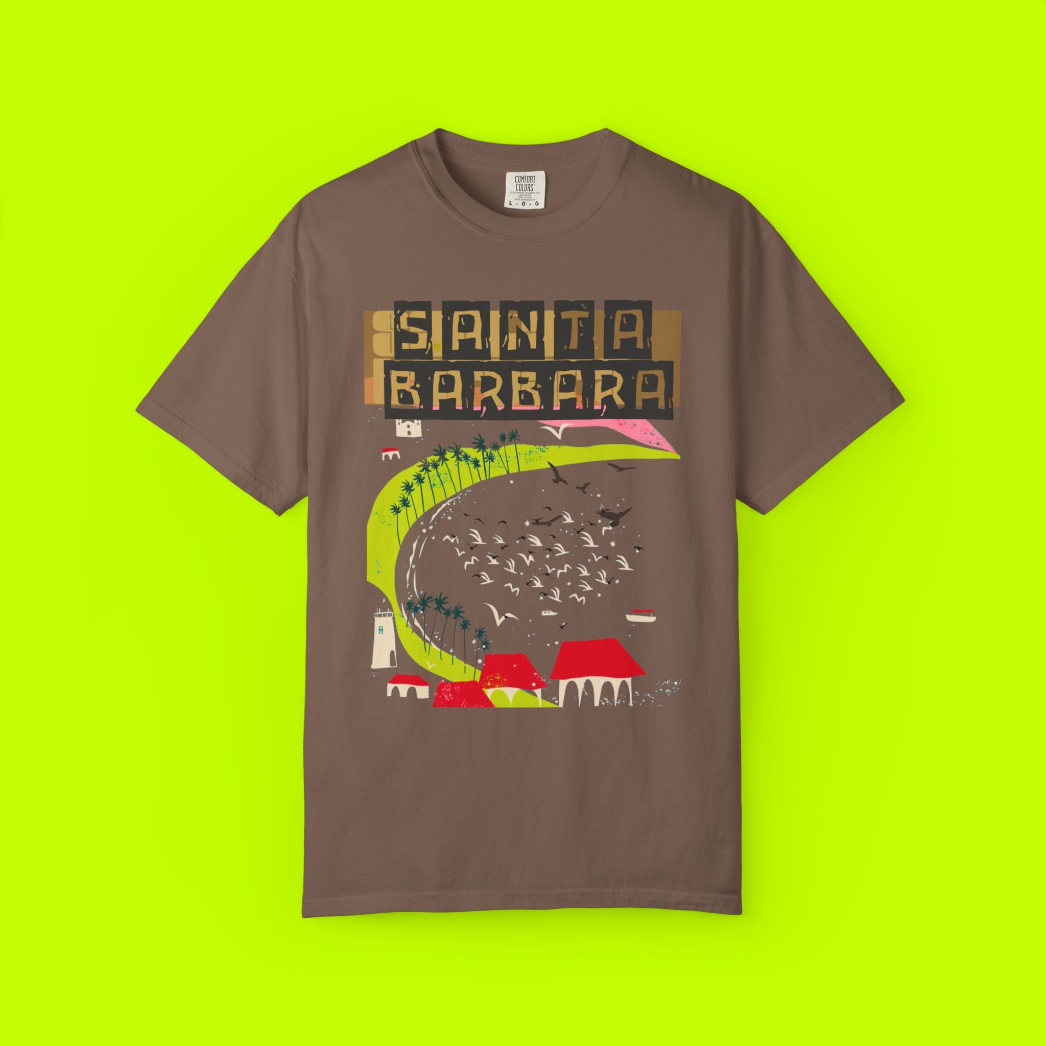 Santa Barbara Vintage Unisex T-Shirt, Casual Summer Tee, Gift for Travelers, Retro Travel Shirt, Beach Day Apparel, Unique Graphic T