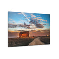 Barn at Sunset Acrylic Print — Rustic Country Landscape Wall Art (French Cleat Hanging)