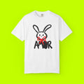 Modern Vintage Style, GraphicTee, Bunny Amor T-shirt