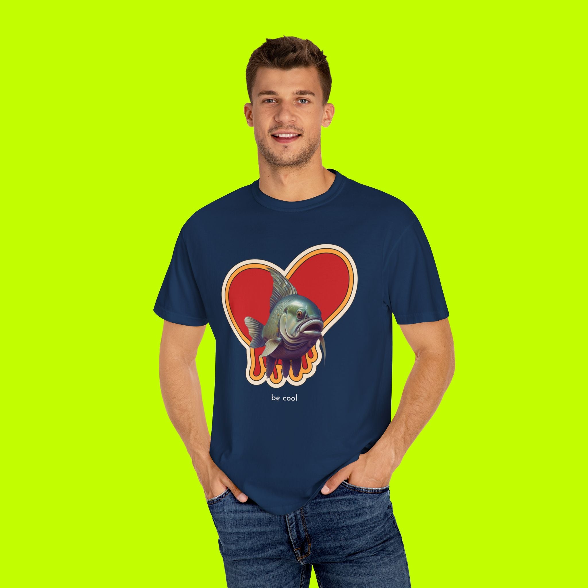 Fish In Love Vintage Style T-shirt