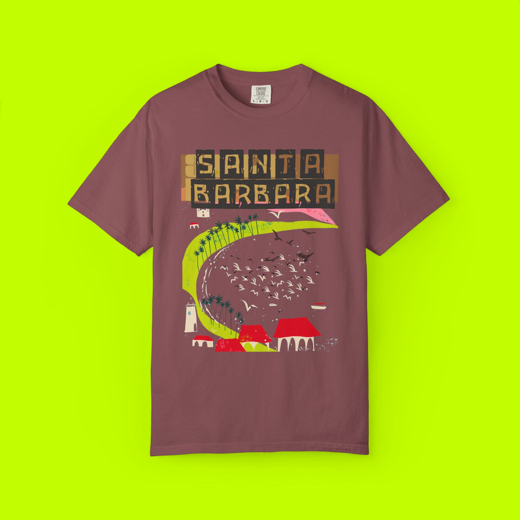 Santa Barbara Vintage Unisex T-Shirt, Casual Summer Tee, Gift for Travelers, Retro Travel Shirt, Beach Day Apparel, Unique Graphic T