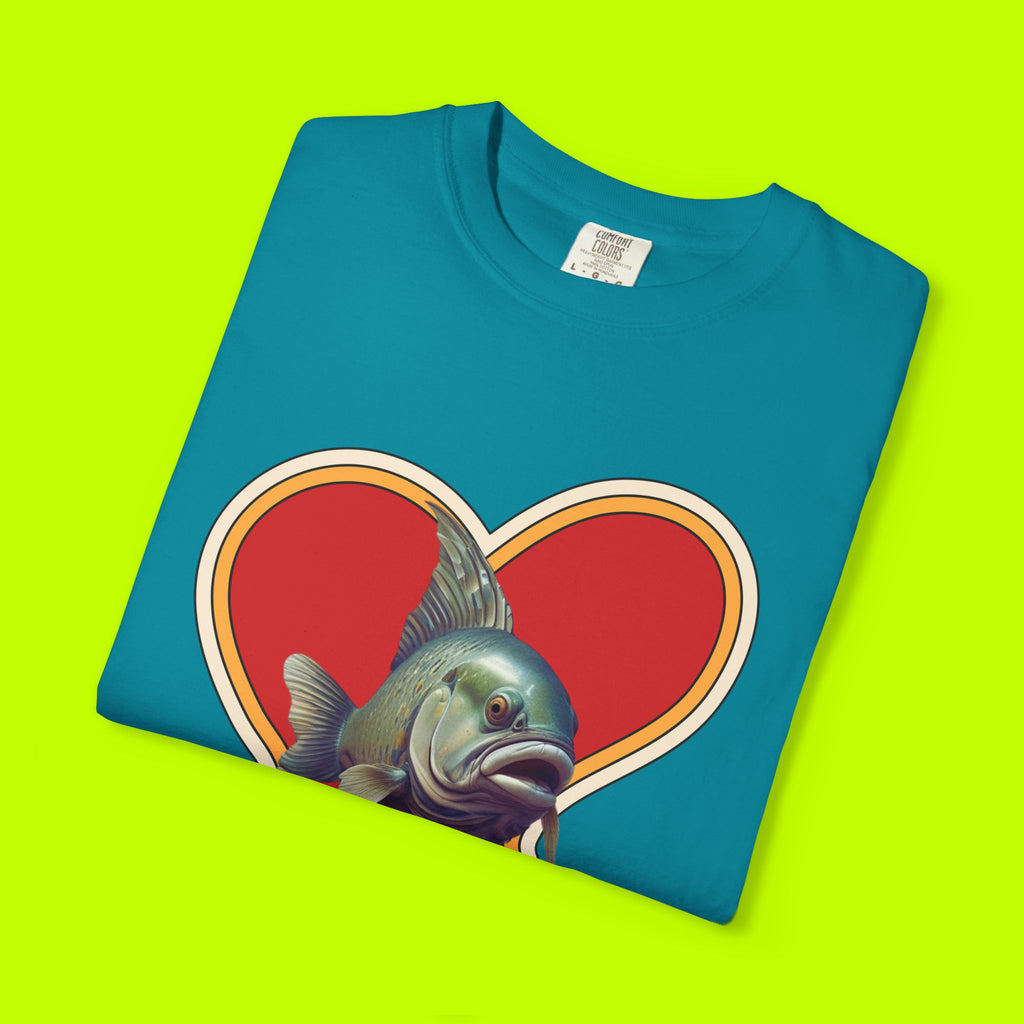 Fish In Love Vintage Style T-shirt