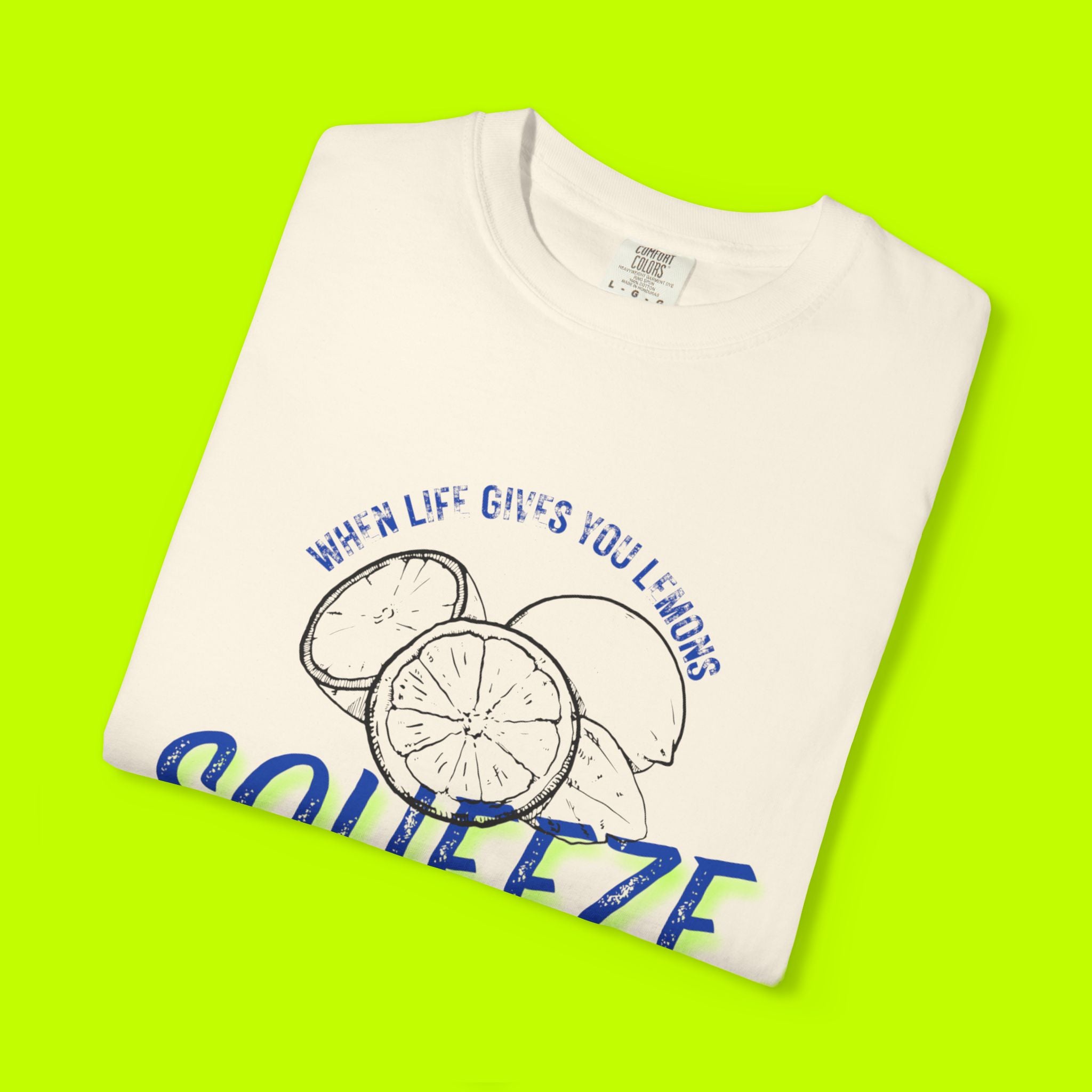 Vintage Lemon Graphic Tee - Unisex Garment-Dyed T-shirt