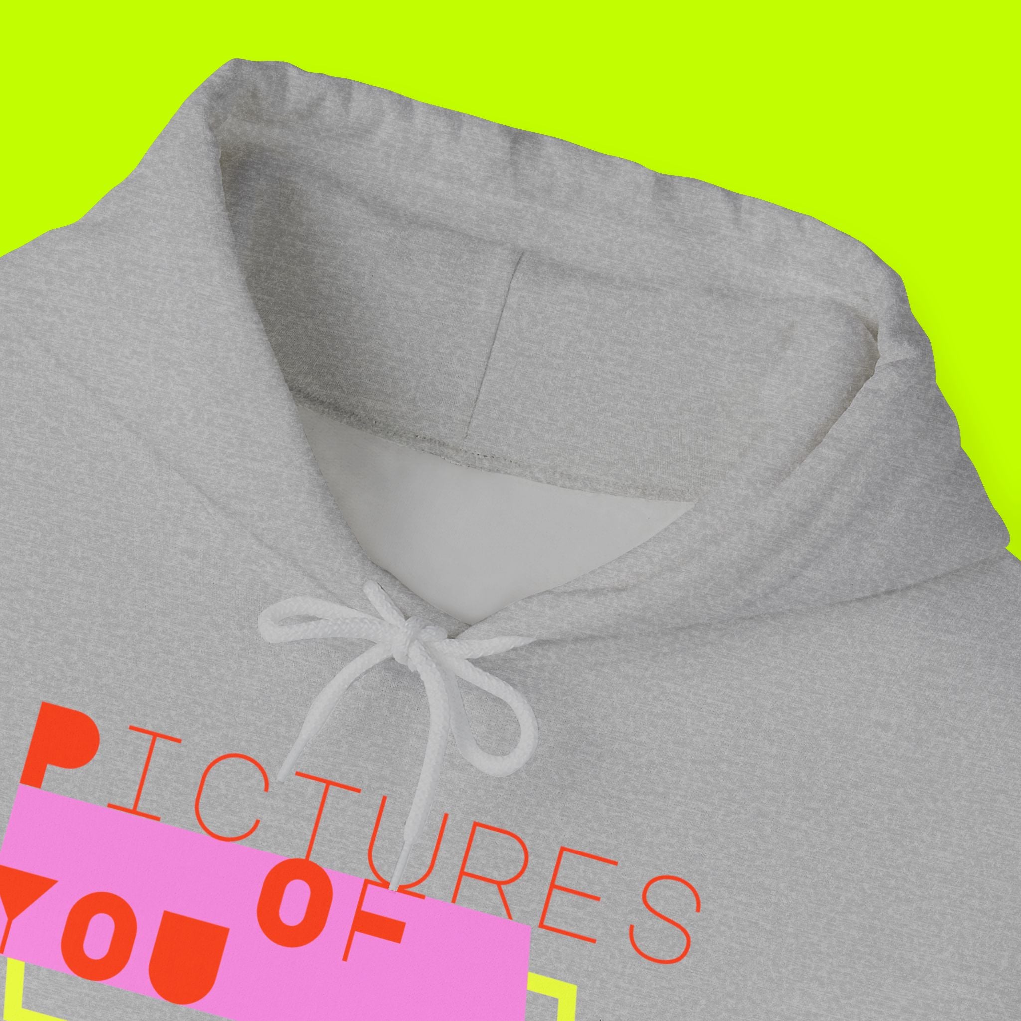 Hoodie — 'Pictures of You' Retro Graphic Hooded Sweatshirt (The Cure Sleeve)