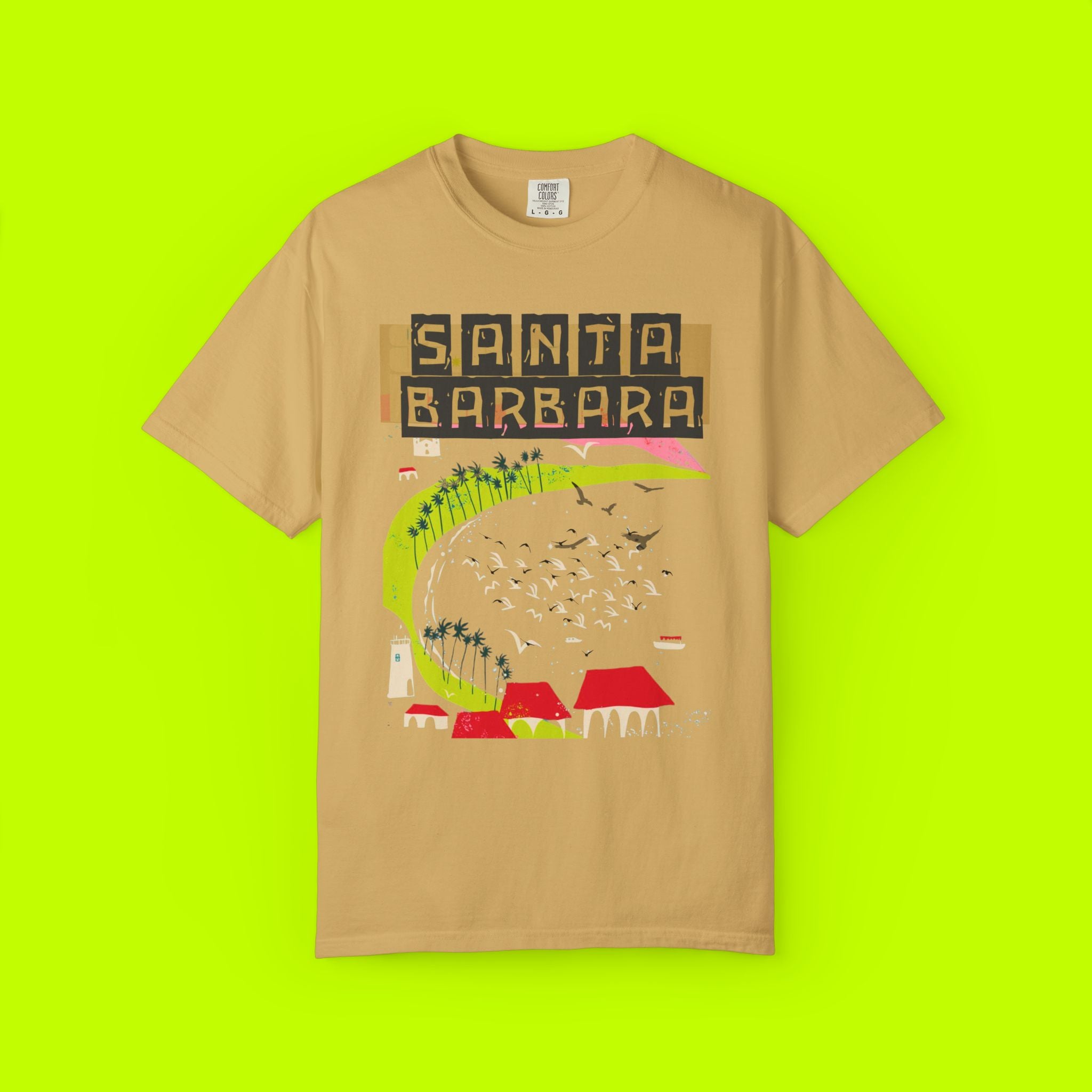 Santa Barbara Vintage Unisex T-Shirt, Casual Summer Tee, Gift for Travelers, Retro Travel Shirt, Beach Day Apparel, Unique Graphic T