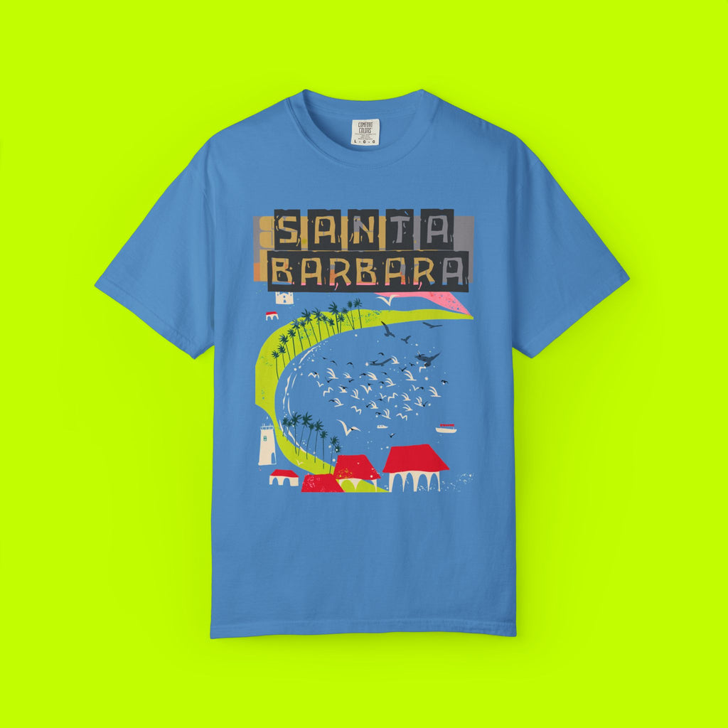 Santa Barbara Vintage Unisex T-Shirt, Casual Summer Tee, Gift for Travelers, Retro Travel Shirt, Beach Day Apparel, Unique Graphic T