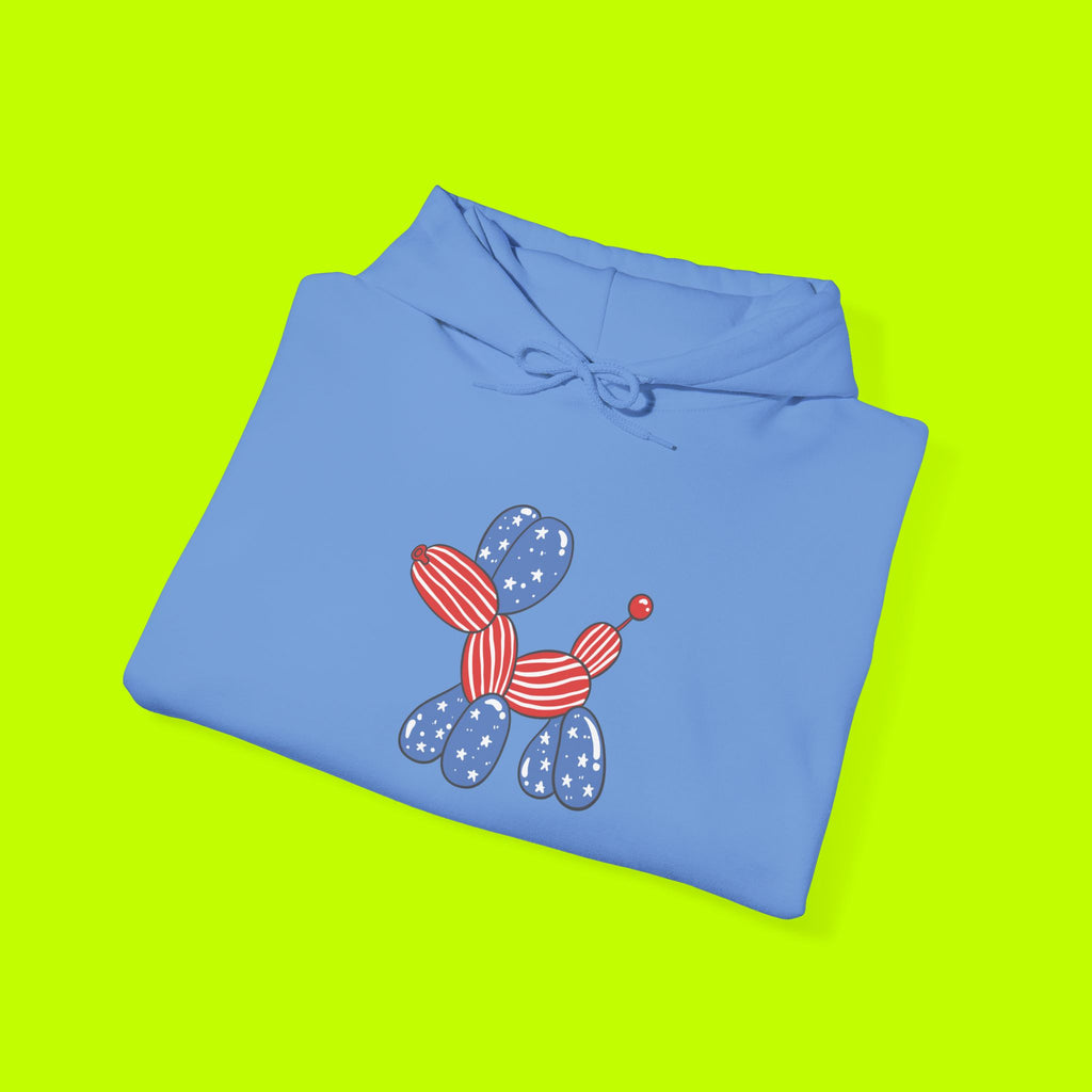 4th of JULY, Balloon Animal Hoodie - Fun Art Sweatshirt, Unisex Gift, Ideal for Birthdays, Pet Lovers, Casual Wear, Art Enthusiasts