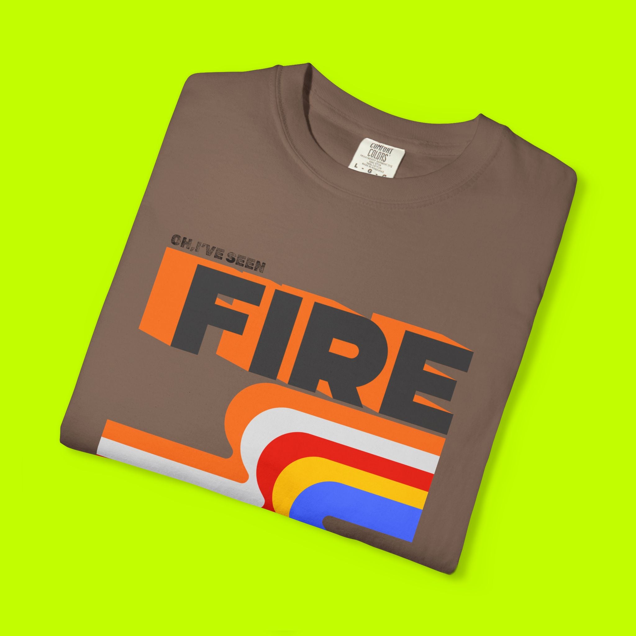 Vintage Style Band Tee, Fire and Rain