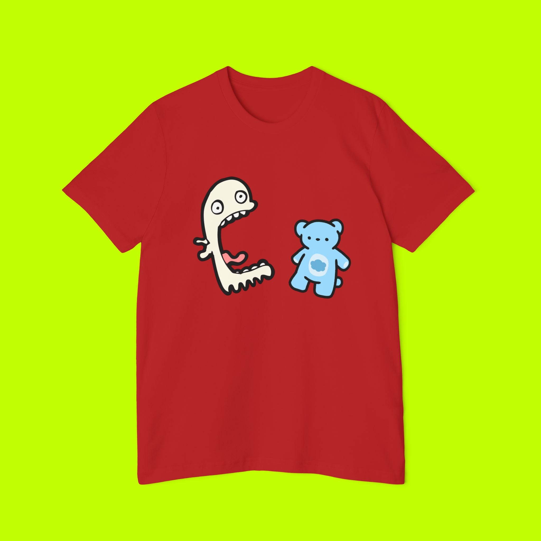 Soft, Vintage Style,  Monster T-shirt, Halloween Graphic Tee, USA-Made, Unisex Short-Sleeve, Jersey T-Shirt