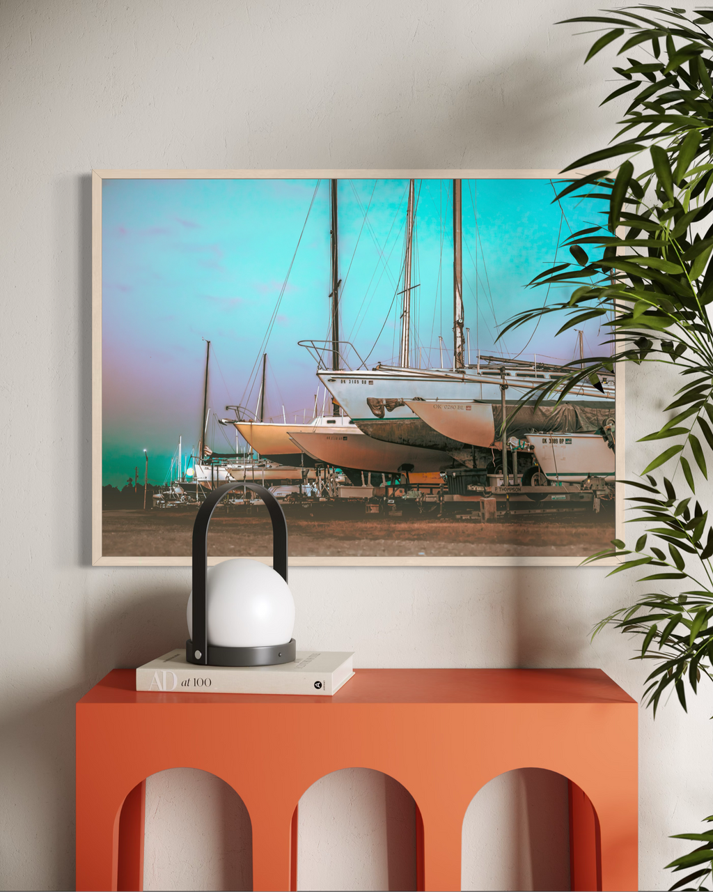 Sailboats at Dusk, Giclée Art Print — Art by Jennifer Cummins