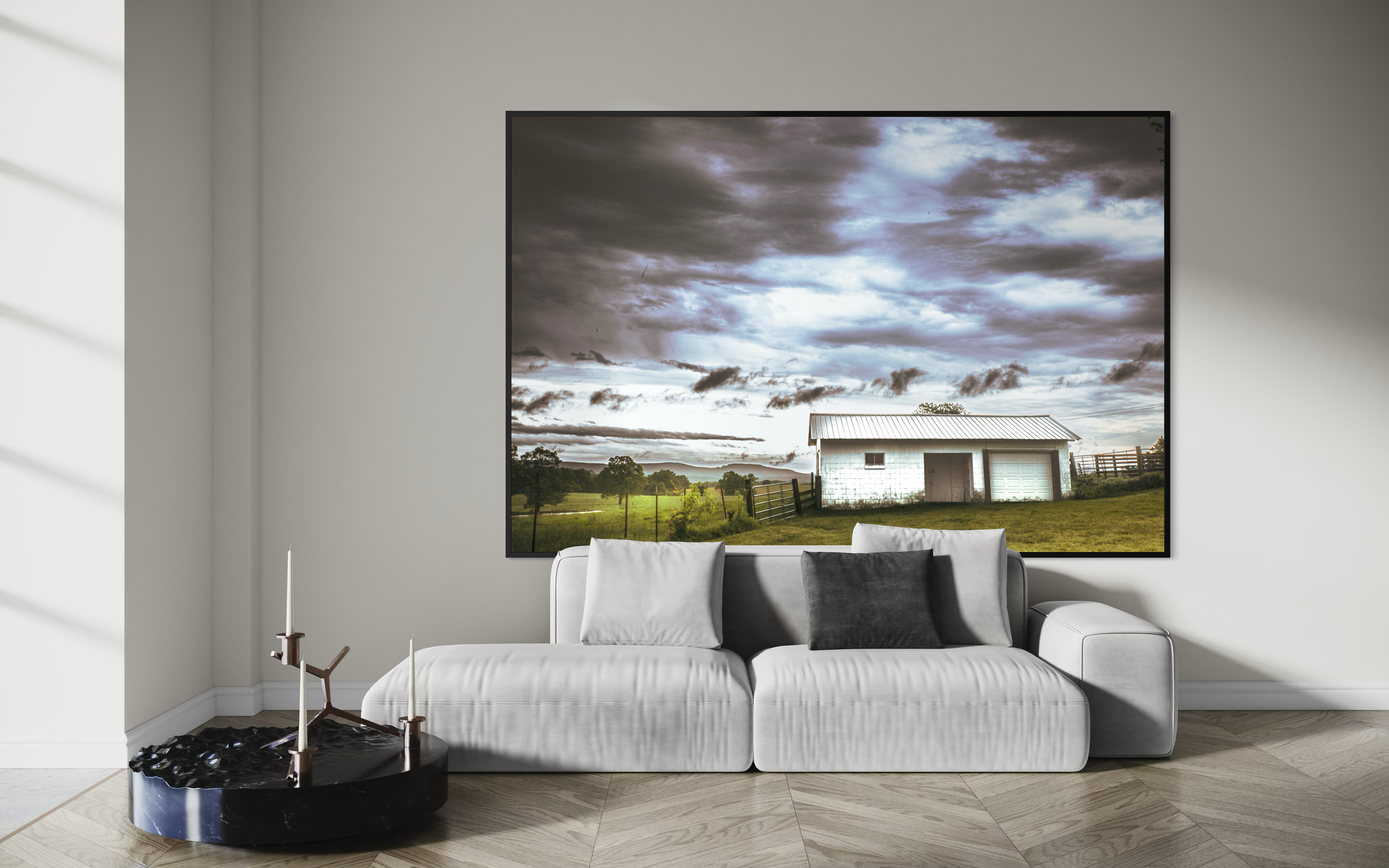 Haunting Farmhouse- Giclée Art Print-Art by Jennifer Cummins