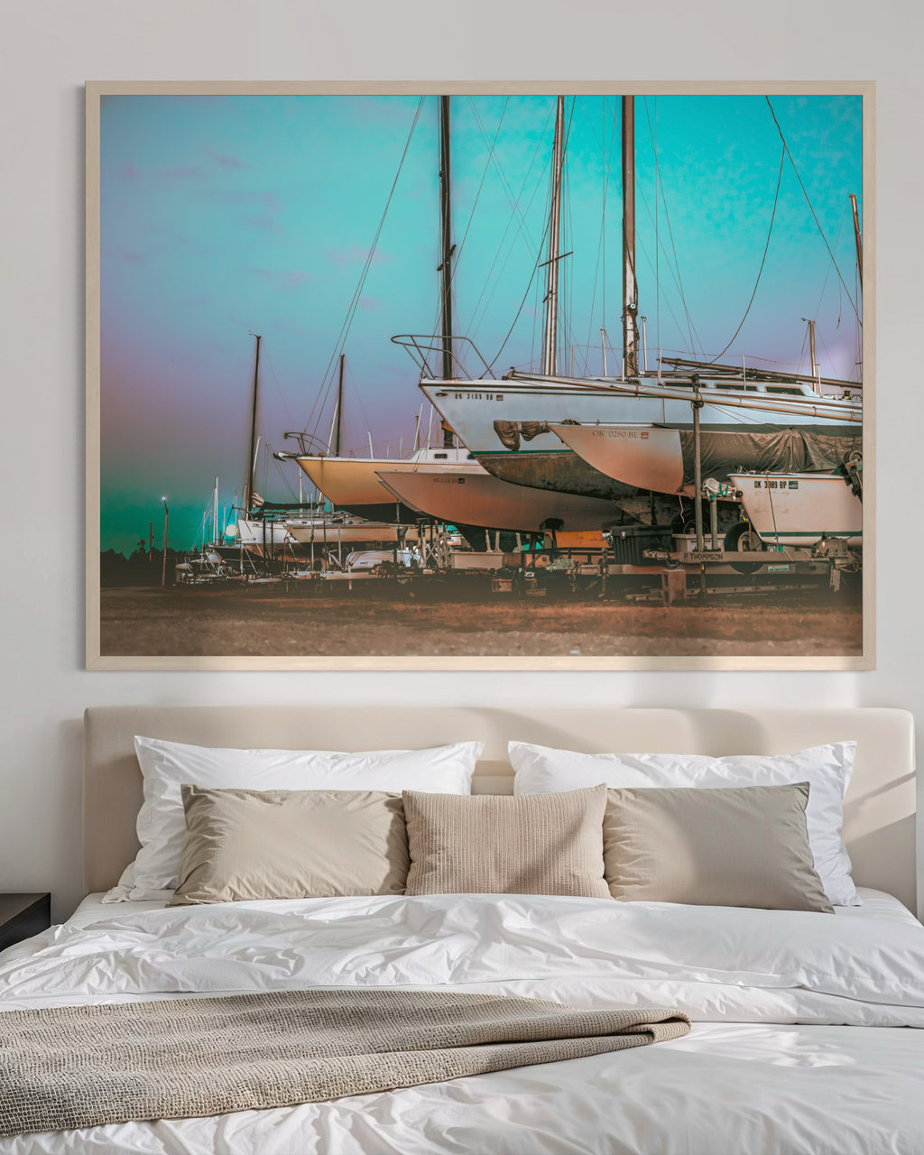 Sailboats at Dusk, Giclée Art Print — Art by Jennifer Cummins