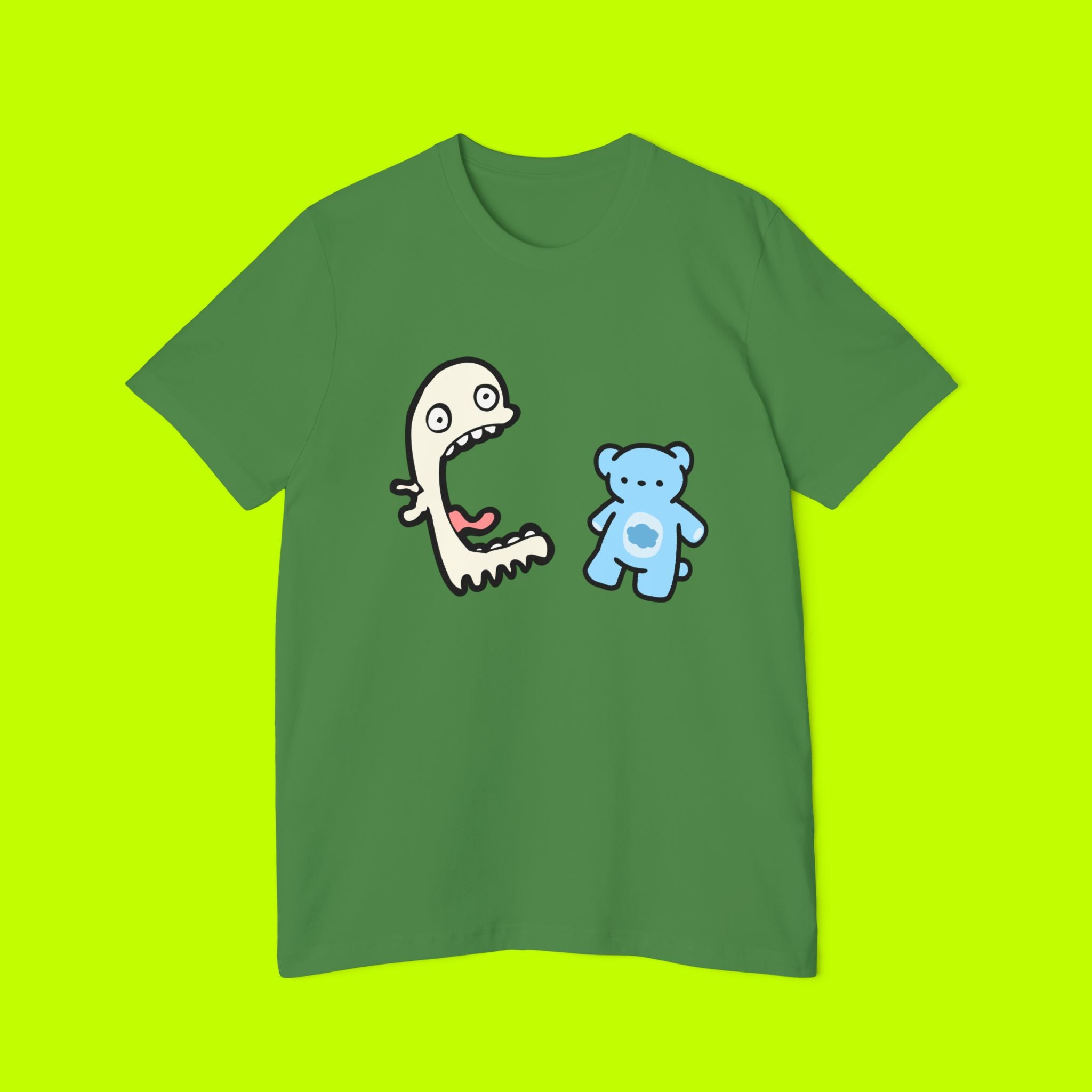 Soft, Vintage Style,  Monster T-shirt, Halloween Graphic Tee, USA-Made, Unisex Short-Sleeve, Jersey T-Shirt