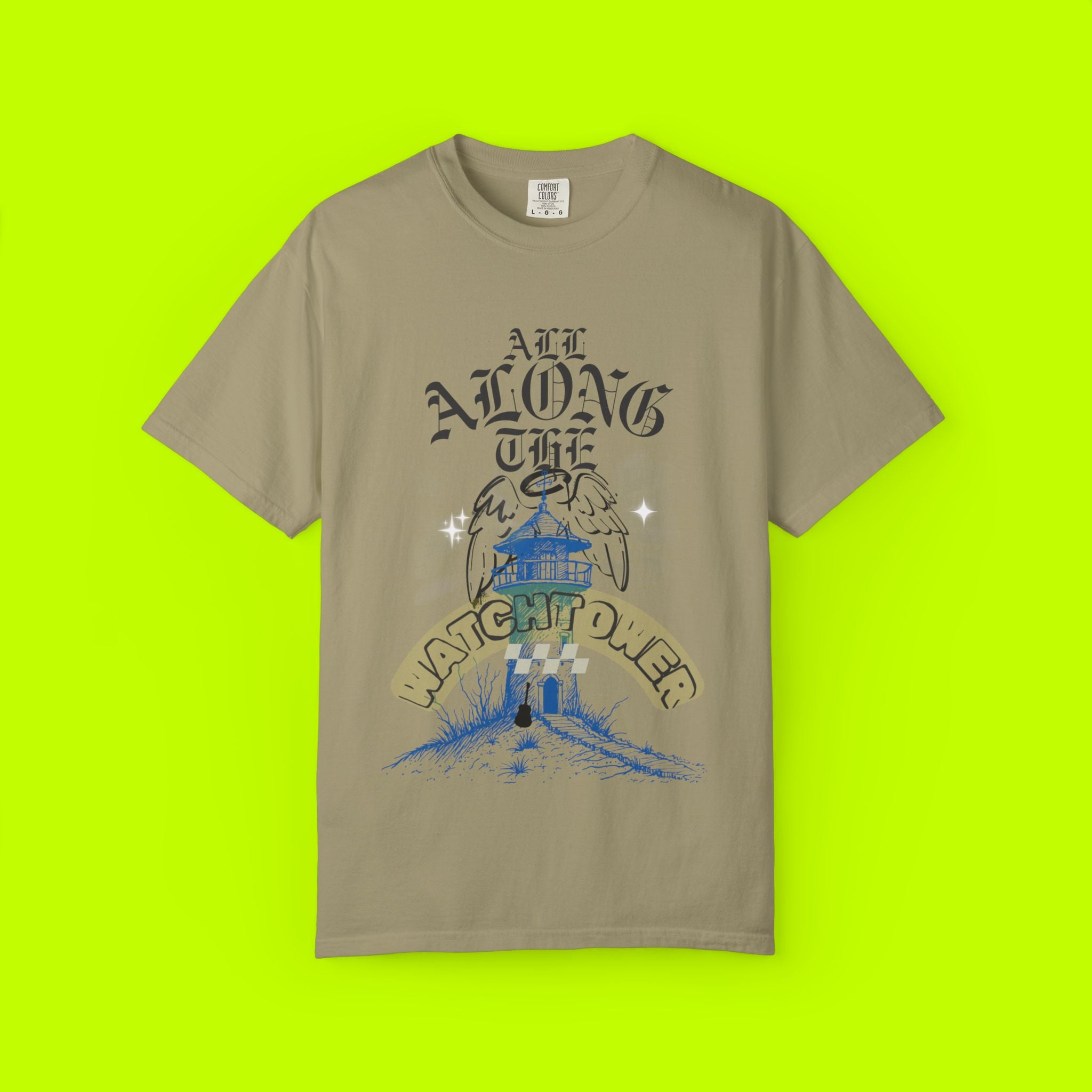 All Along the Watchtower, Graphic Tee - Vintage Vibe, Casual Wear, Gift for Beach Lovers, Summer Style, Travel Shirt, Nautical Decor