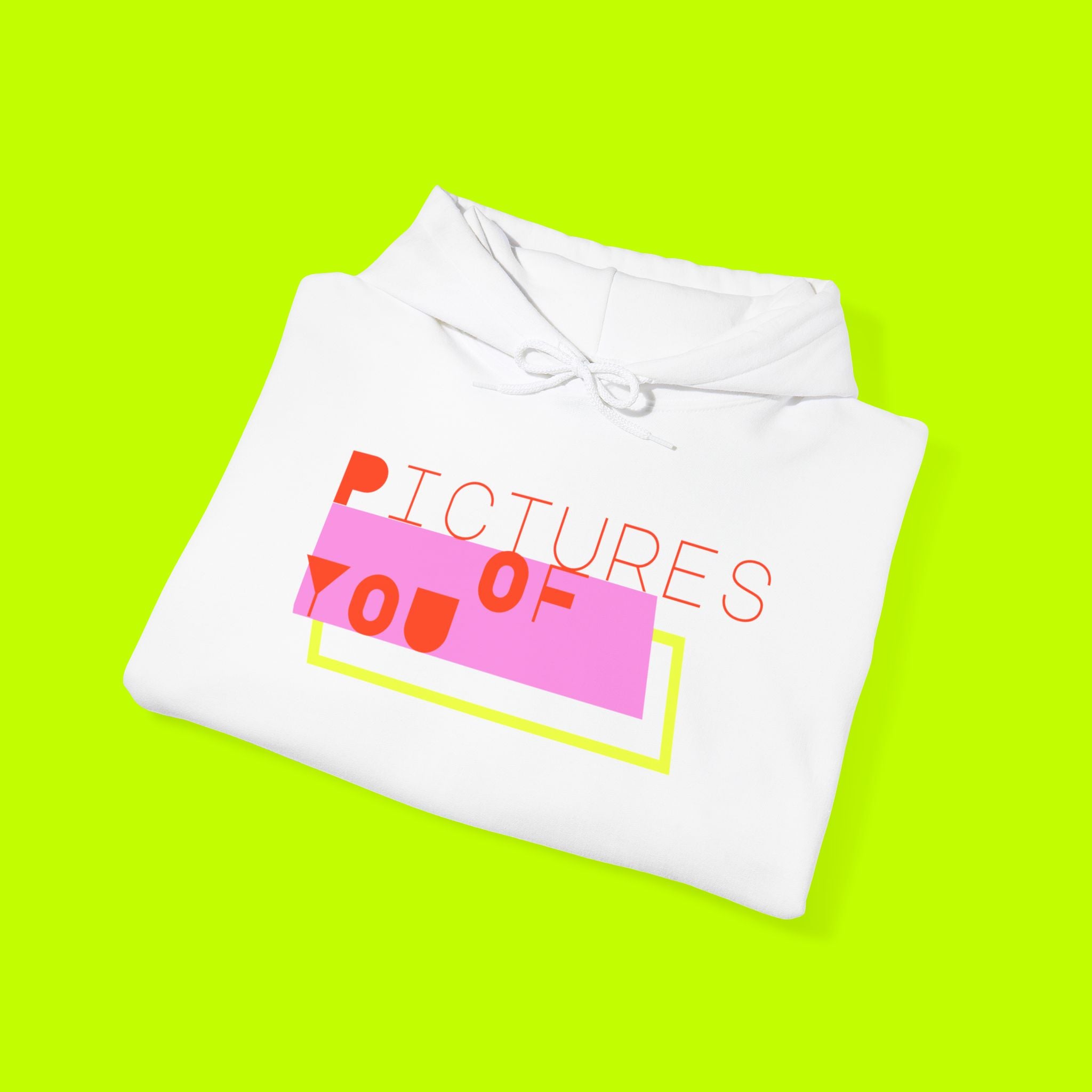 Hoodie — 'Pictures of You' Retro Graphic Hooded Sweatshirt (The Cure Sleeve)