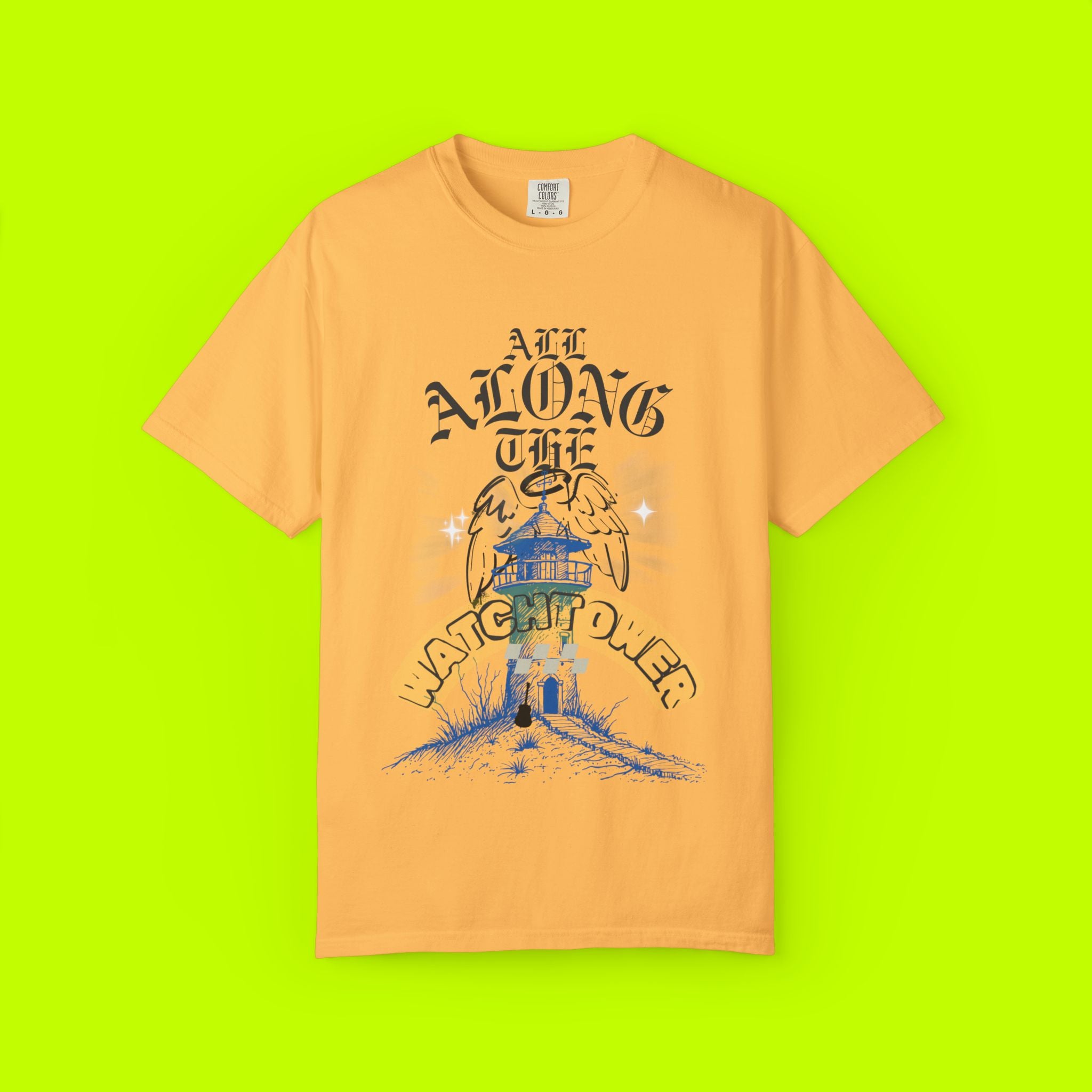 All Along the Watchtower, Graphic Tee - Vintage Vibe, Casual Wear, Gift for Beach Lovers, Summer Style, Travel Shirt, Nautical Decor