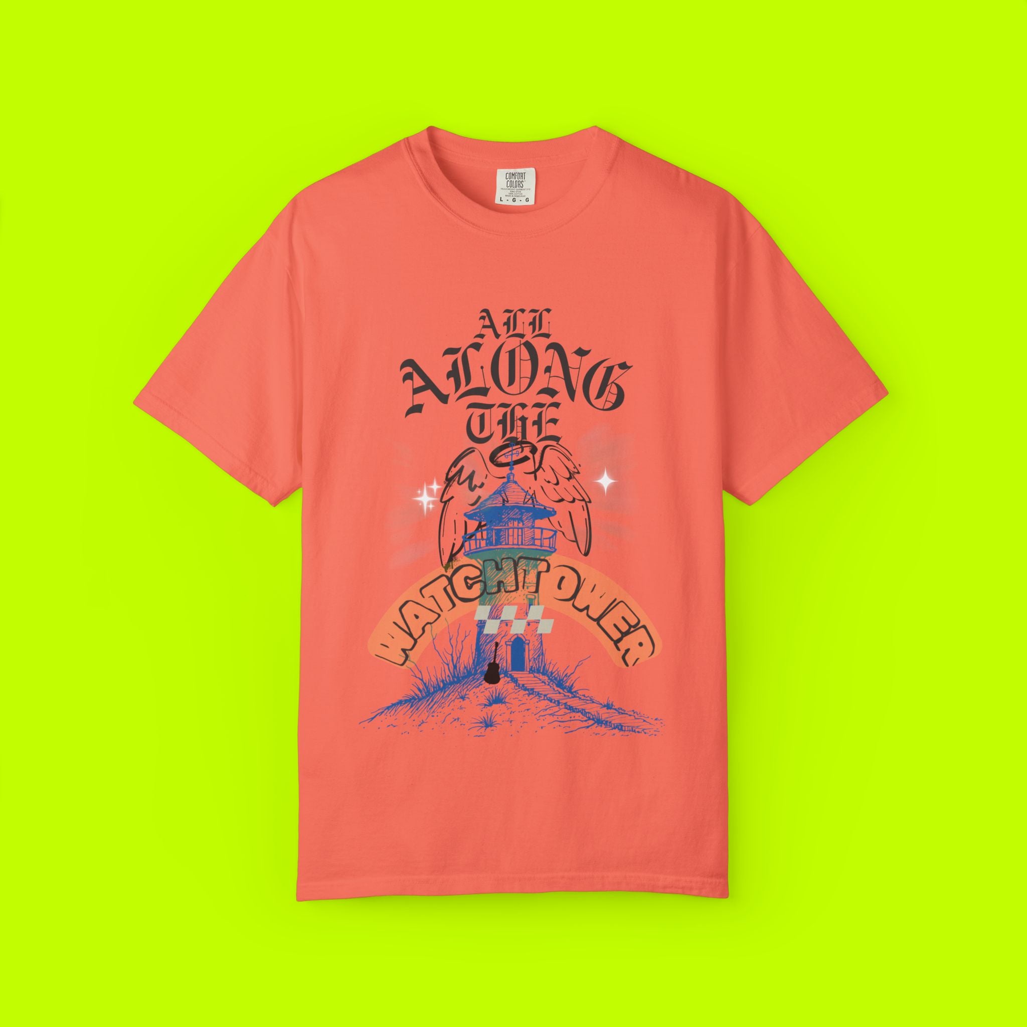 All Along the Watchtower, Graphic Tee - Vintage Vibe, Casual Wear, Gift for Beach Lovers, Summer Style, Travel Shirt, Nautical Decor