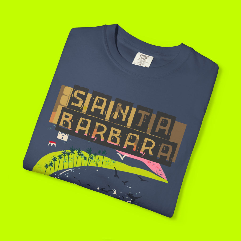 Santa Barbara Vintage Unisex T-Shirt, Casual Summer Tee, Gift for Travelers, Retro Travel Shirt, Beach Day Apparel, Unique Graphic T
