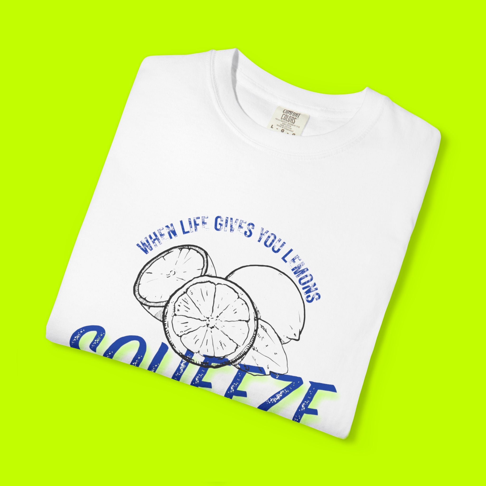 Vintage Lemon Graphic Tee - Unisex Garment-Dyed T-shirt