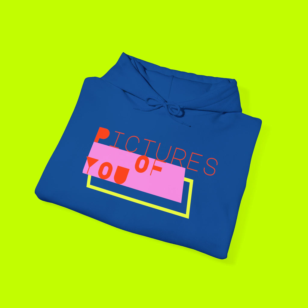 Hoodie — 'Pictures of You' Retro Graphic Hooded Sweatshirt (The Cure Sleeve)