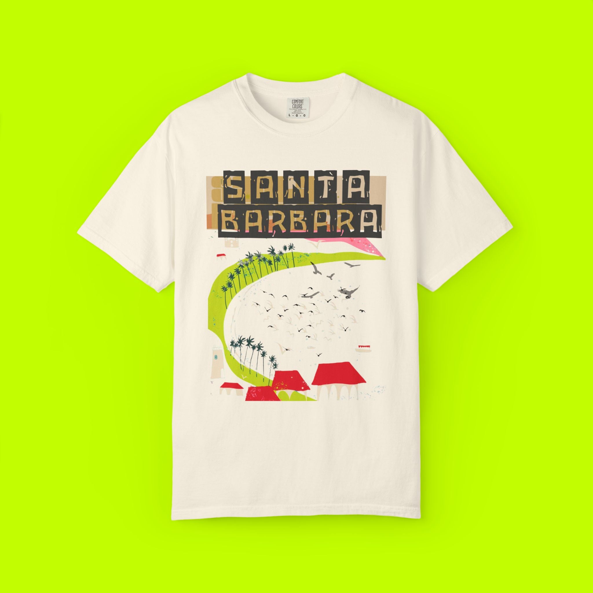 Santa Barbara Vintage Unisex T-Shirt, Casual Summer Tee, Gift for Travelers, Retro Travel Shirt, Beach Day Apparel, Unique Graphic T