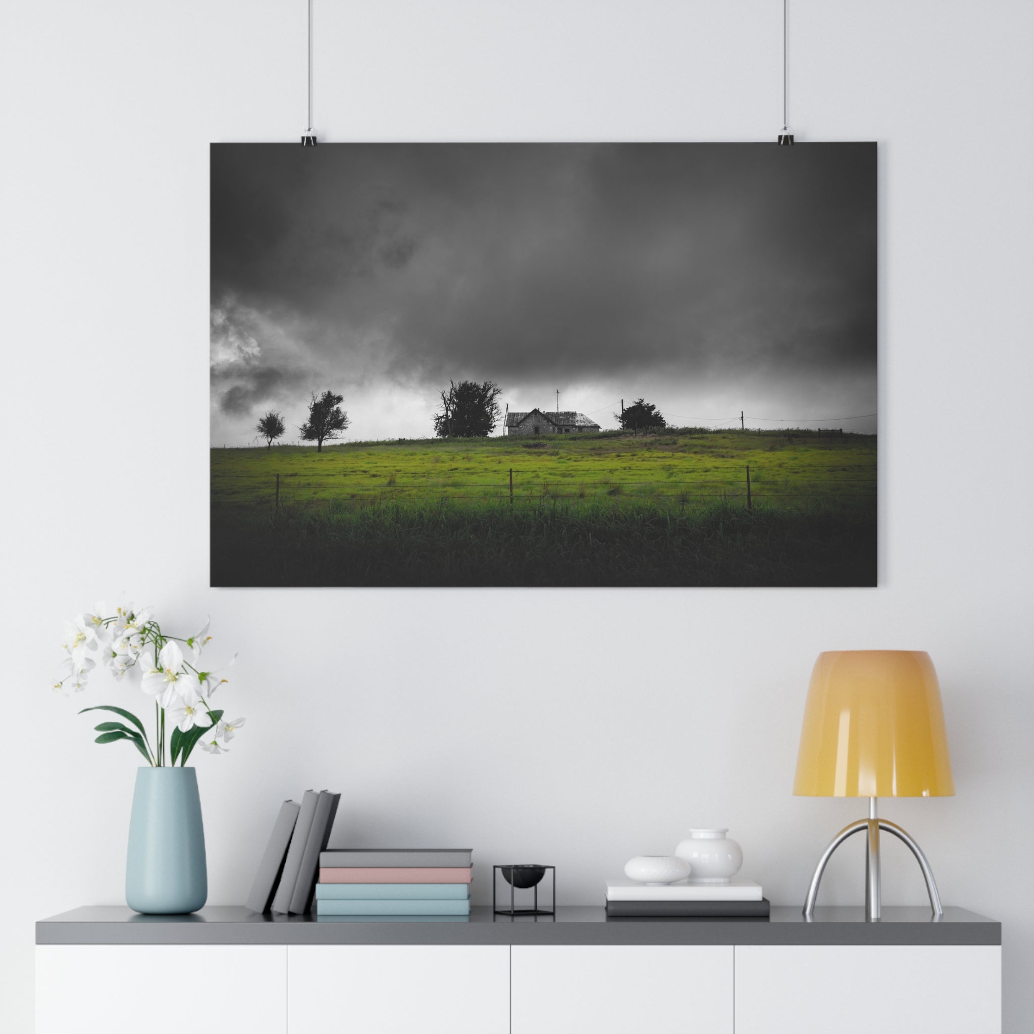 Moody Countryside Landscape- Giclée Art Print-Art By, Jennifer Cummins
