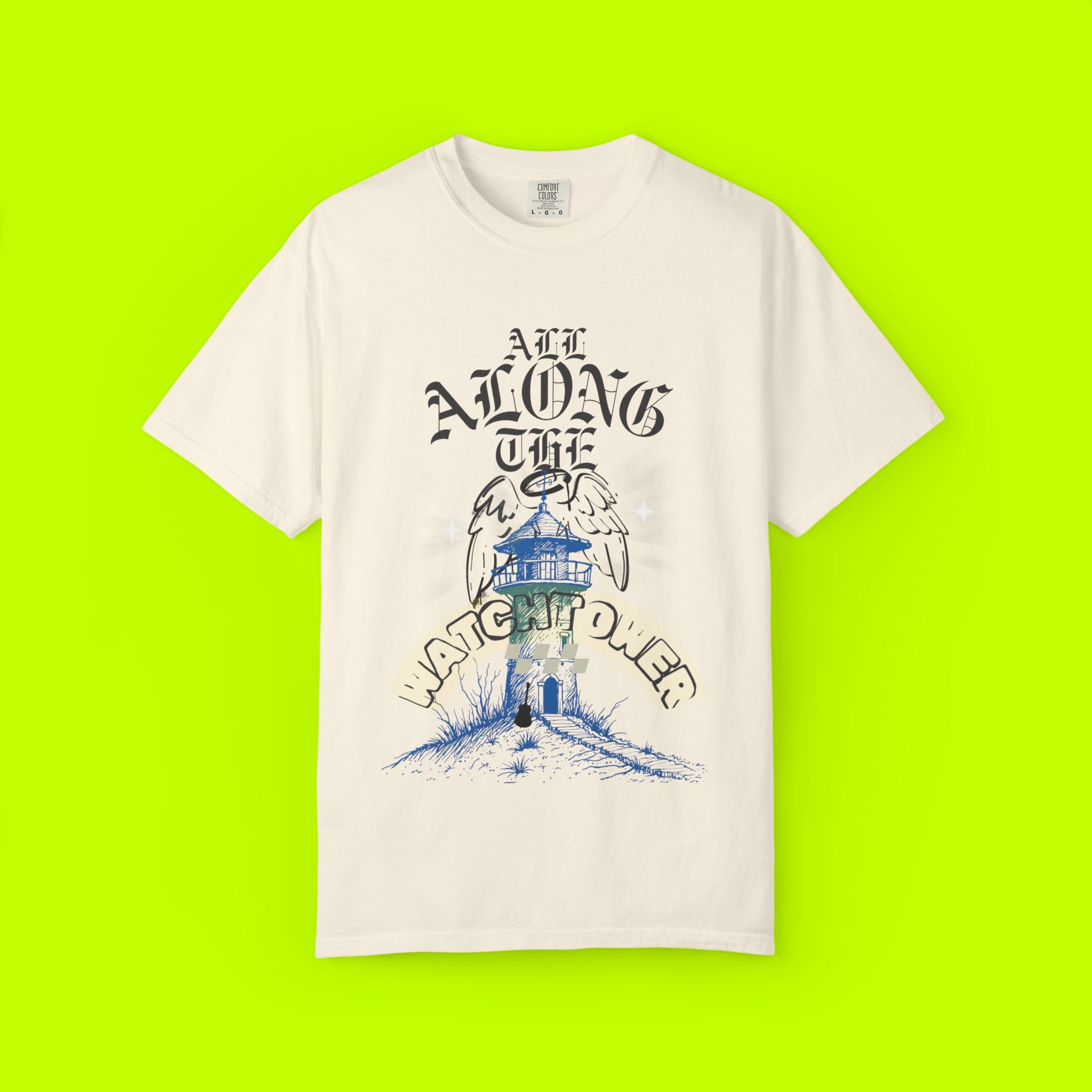 All Along the Watchtower, Graphic Tee - Vintage Vibe, Casual Wear, Gift for Beach Lovers, Summer Style, Travel Shirt, Nautical Decor