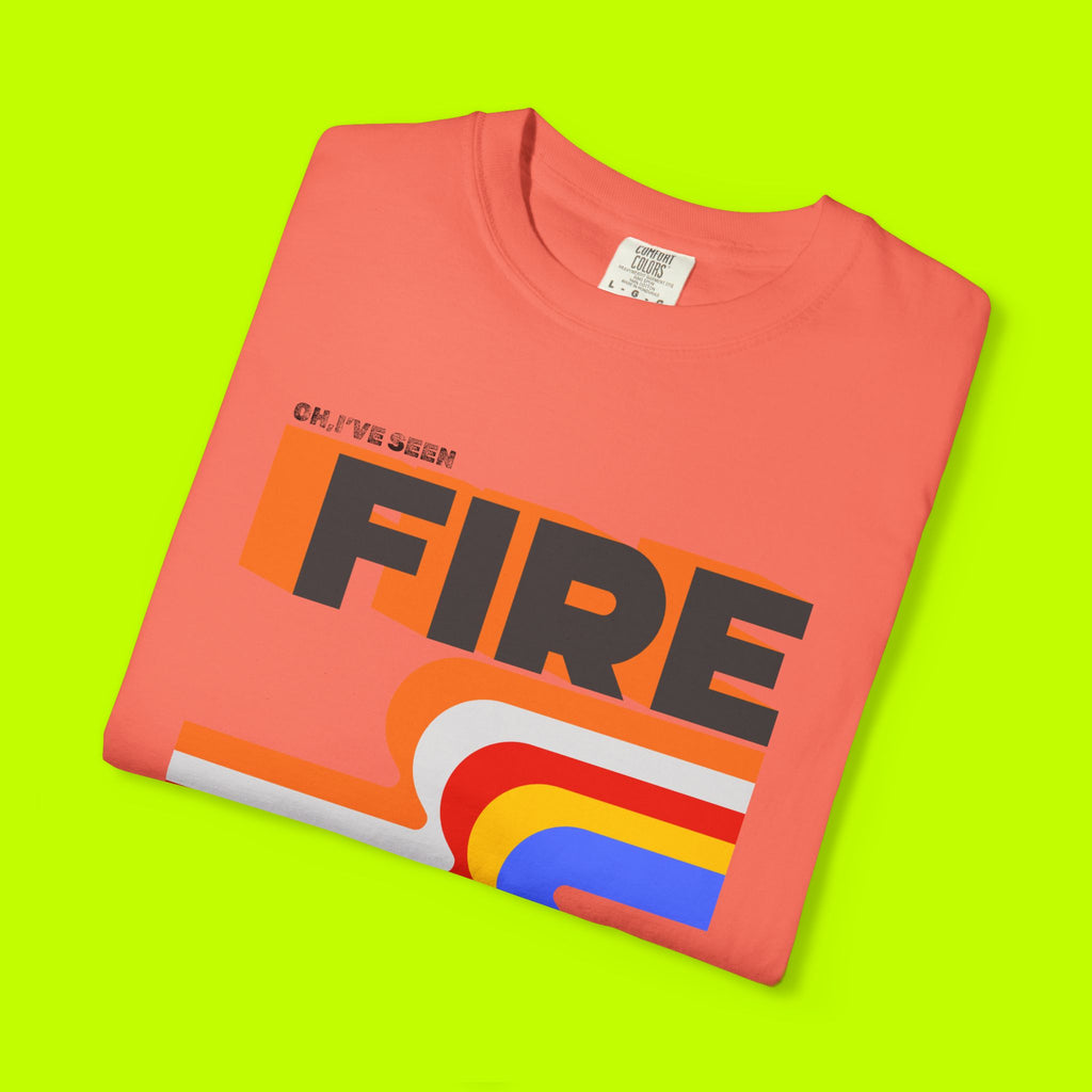 Vintage Style Band Tee, Fire and Rain