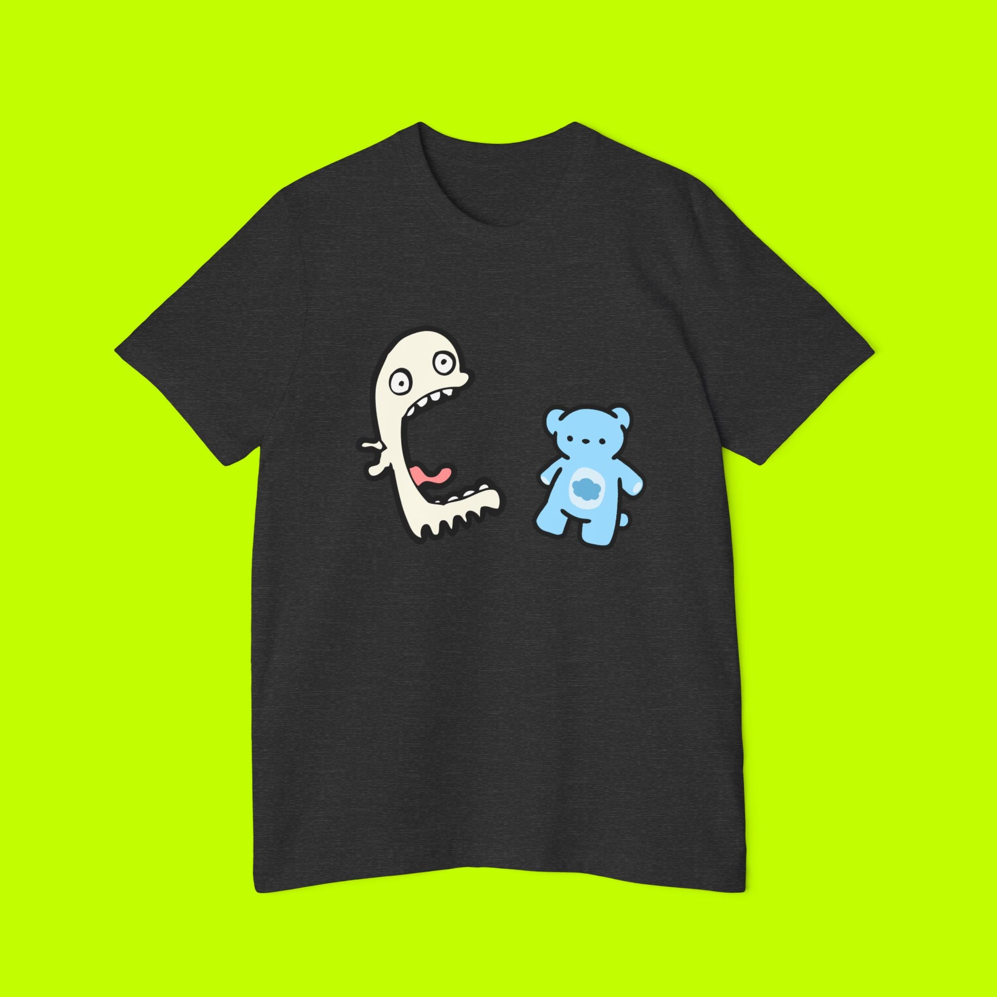 Soft, Vintage Style,  Monster T-shirt, Halloween Graphic Tee, USA-Made, Unisex Short-Sleeve, Jersey T-Shirt