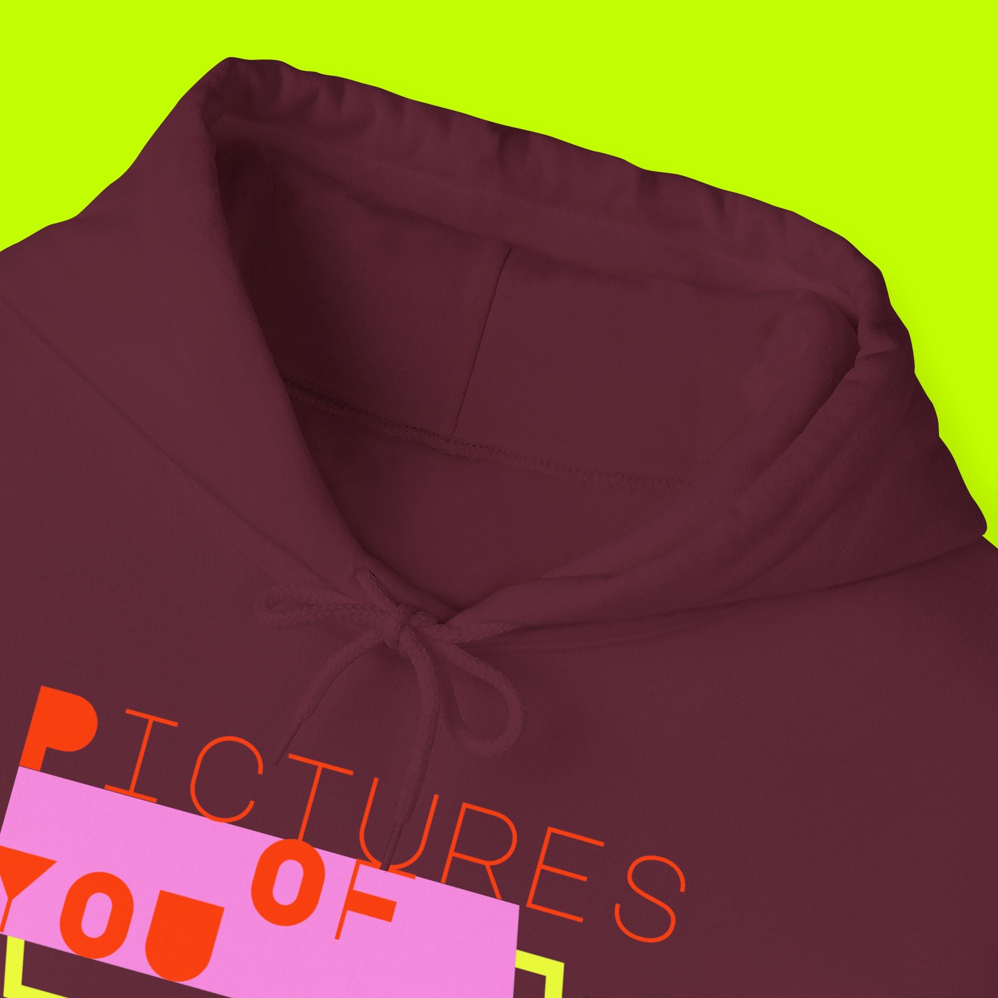 Hoodie — 'Pictures of You' Retro Graphic Hooded Sweatshirt (The Cure Sleeve)