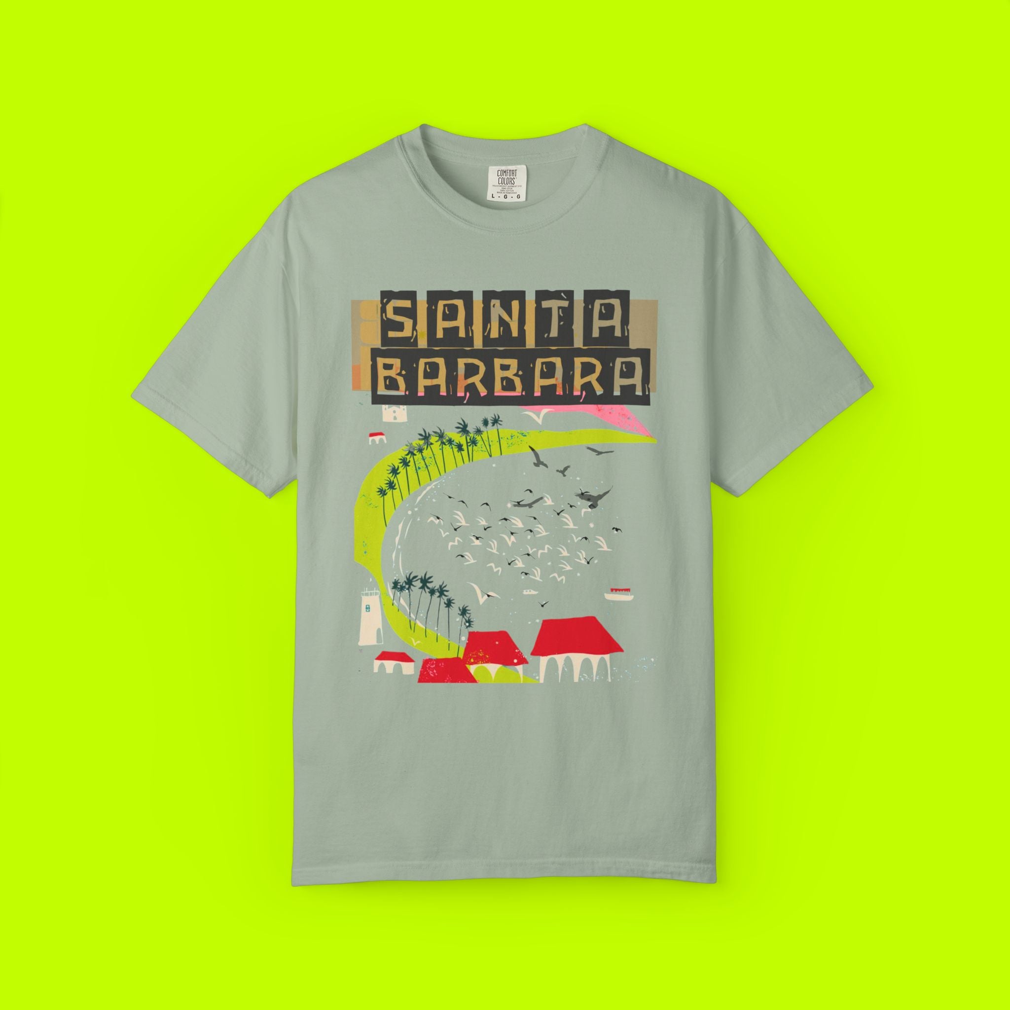 Santa Barbara Vintage Unisex T-Shirt, Casual Summer Tee, Gift for Travelers, Retro Travel Shirt, Beach Day Apparel, Unique Graphic T