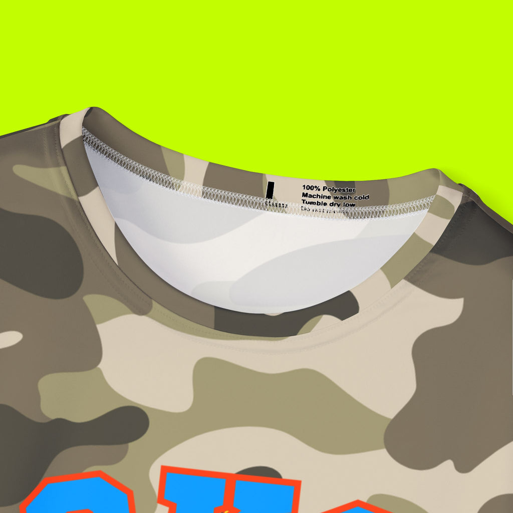 Camo Pattern Men's Sports Jersey - Casual Wear, Street Style, Game Day Apparel, Gift for Sports Fans, Summer Collection