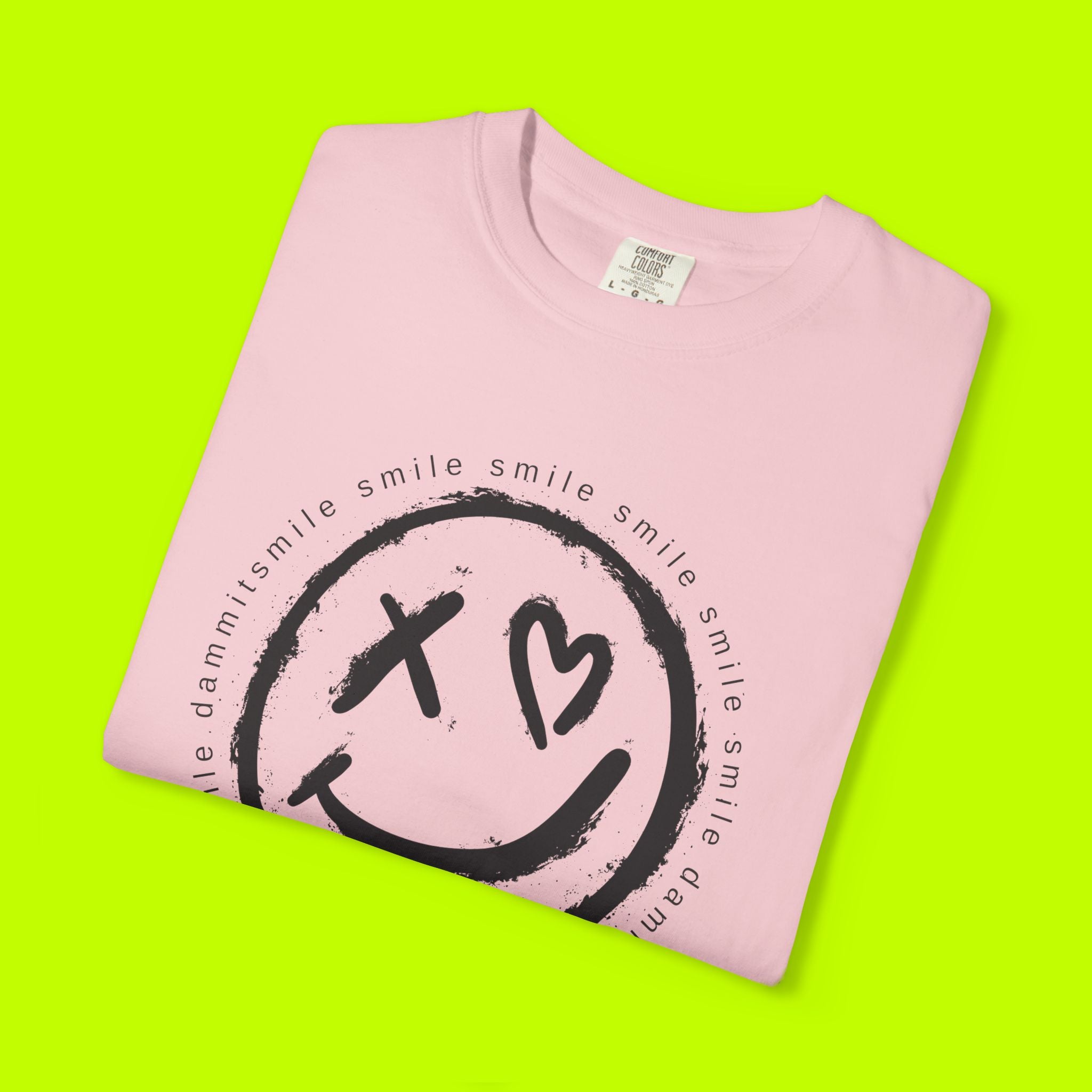 Vintage Style, Smiley Face, Smile Dammit Tshirt