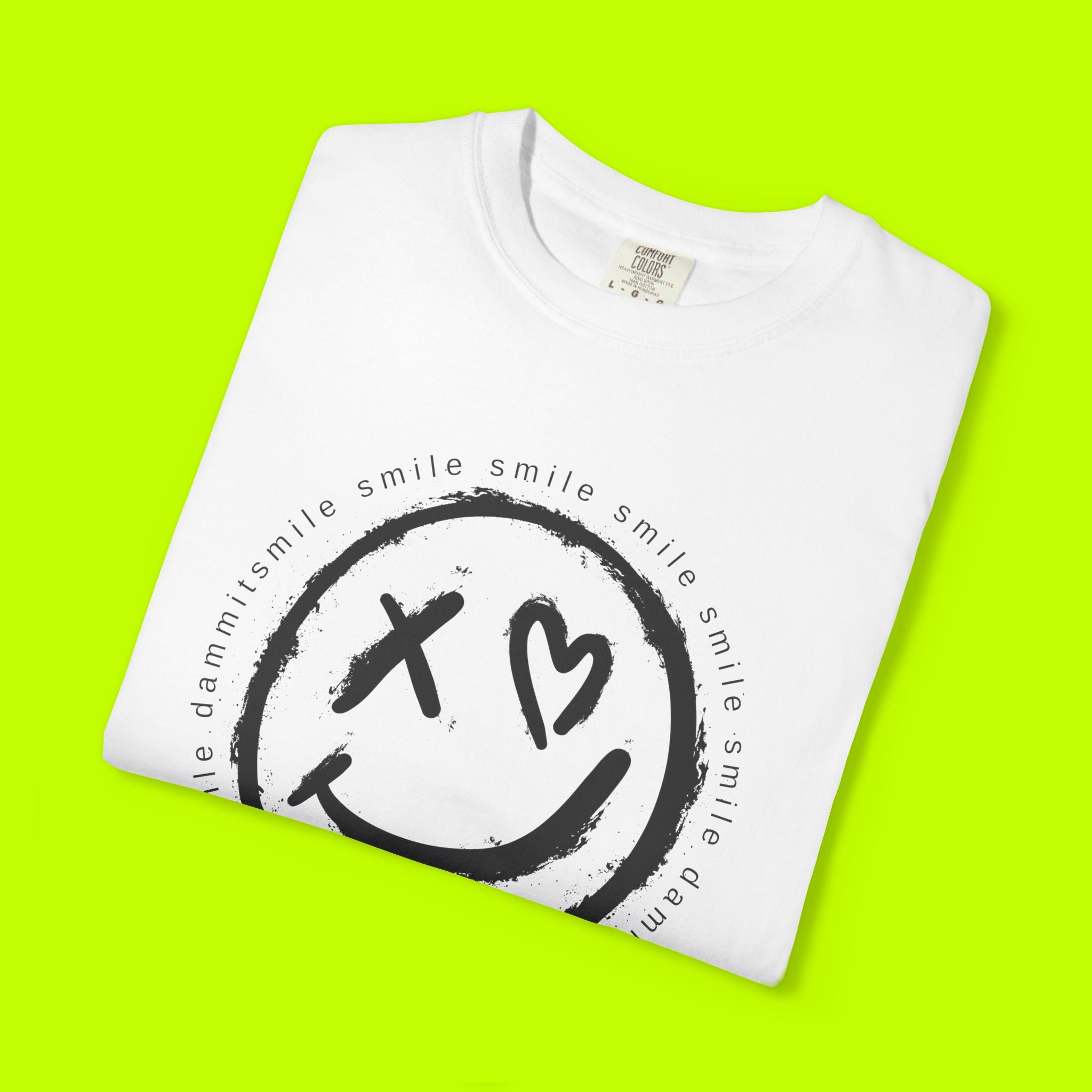 Vintage Style, Smiley Face, Smile Dammit Tshirt