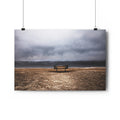 Stormy Seaside Bench -Giclée Art Print-Art By Jennifer Cummins
